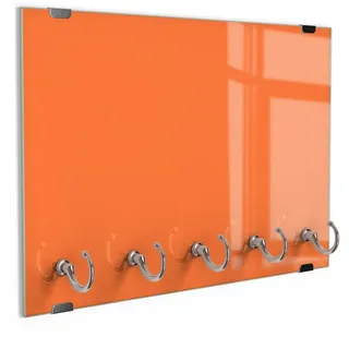 DEQORI Schlüsselbrett 'Unifarben - Orange', (1 St), Schlüsselhalter Schlüssel Haken Schlüsselboard modern Schlüsselleiste orange