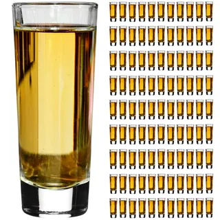 GIESSLE 100 Stück Shotgläser Likörgläser Schnapsgläser Shot Wodka Gläser Pinnchen Pinchen Shotglas Vodka Glas