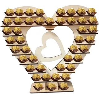 Skybook Rocher Ferrero Herz Display Ständer Mittelstück Perfekt für Parties, Hochzeiten & Candy Bar, Hölzerner Schokoladen-Ausstellungsstand, Hochzeitsfest Dekoration - 1pcs (5#)