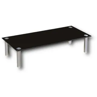 TV Regal Glas 3 ver. Farben/Größen - Aluminiumfüße Fernsehtisch Bildschirmstand
