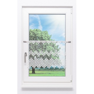 PLAUENER SPITZE Scheibengardine Plauener Spitze - Pearl (Bx H) 216cm * 45cm weiß