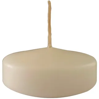 Cereria di Giorgio Risthò 56210_02 Schwimmkerzen, Creme, Durchmesser 7 cm, Höhe 1,5 cm, 12 Stück