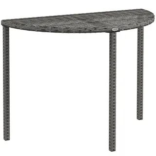 Outsunny Balkontisch Beistelltisch 100 x 50 x 74 cm Grau