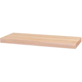 levandeo Wandboard Bobby Kernbuche Dekor 60cm - Deutsche Herstellung Schablone und Schrauben - Wandregal Wandbord