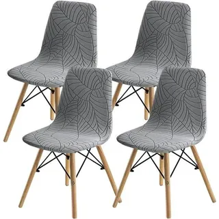 Famanu Stuhlhussen 4 Stück, elastisch, stilvolles Design - Lichtgrau - Hellgrau