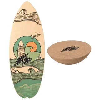 F2 Balance Board Halfshell 88x32cm Kork