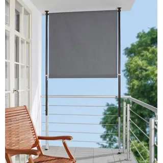Angerer Seitenmarkise 120 x 270 cm grau Polyacryl