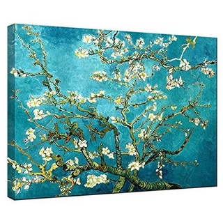Wieco Art - Extra große Mandelblüte, moderne Giclée-Leinwanddrucke von Van Gogh, berühmte Ölgemälde, Blumenbilder für Schlafzimmer, Heimdekoration