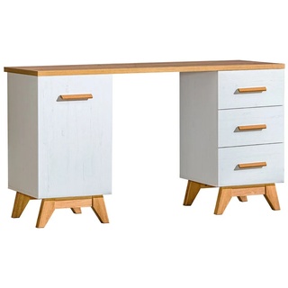 Stylefy Schreibtisch »Svetlin Kiefer Andersen Nash Eiche« (Computertisch, Bürotisch), viel Stauraum, mit Schubladen und Fächern, variabel stellbar, Modern Design
