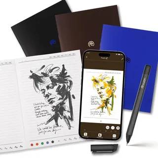 Yuan Digitales Notizbuch mit Pen, Smart Writing Set Bluetooth-Notizbuch | Echtzeit-Sync Digitalisierung auf phone/Tablet, Notizblock Intelligentes Schreiben für Schüler, Skizzieren, Notizen machen