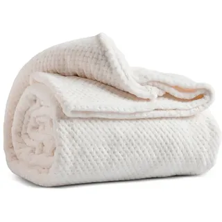 Karaca Pearl Baby Fleece Wellsoft Einzel Decke, Weiß