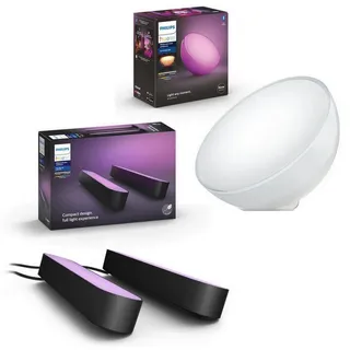 Philips - SET: 2x dimmbare RGB-LED-Tischlampen Hue PLAY 6W/230V + Tischlampe GO - Weiß/Schwarz
