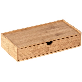 WENKO Bambus Box Terra mit Schublade Badzubehör