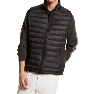 MICHAEL KORS Steppweste Herren Gesteppte Vest Athens Puffer Jacke Weste Gilet Logo-Patch,mit Fasern gefüllt für zusätzliche Isolationsschicht schwarz S