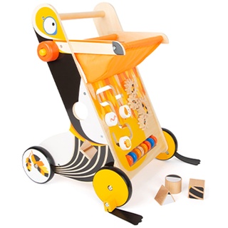small foot Lauflernwagen Tukan aus Holz mit Bremssystem und vielseitigen Spielmöglichkeiten, für Kinder ab 1 Jahr, 11737