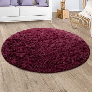 Paco Home "Silky 591", lila, Ø 80 Cm Rund