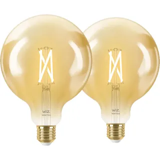 WiZ Smart-Filamentlampe Globe XL Doppelpack - Warm- bis kaltweißes Licht - E27