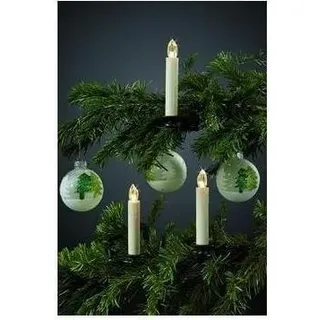 Hellum, LED Kerzen, LED-Weihnachtsbaumkerzen kabellos BASIS-SET 10 BS ww, Box (1 x)