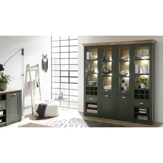 Buffet Vitrinenschrank Buffetschrank Cambridge Schrank 2-türig Landhaus grün
