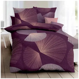 KAEPPEL Koya Grafisch Satin Lila 155 x 220 cm + 80 x 80 cm