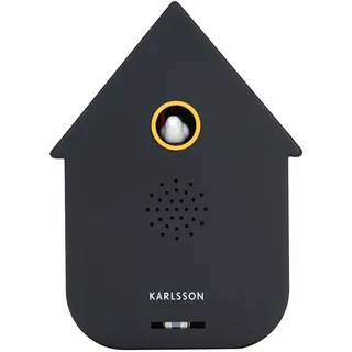Karlsson Moderne Kuckucks-Soundbox - Vogelgeräuschbox mit Bewegungssensor - Modernes Hausdesign - Einstellbare Lautstärke - Originelle Heimdekoration - 11,5 cm (Schwarz)