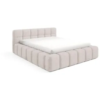 Dekori_Interiors Polsterbett, Creme, Holz, 140x200 cm, Schlafzimmer, Betten, Polsterbetten