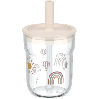 Mepal - Kinderbecher mit Strohhalm Mio - Flexibler Deckel mit insektensicherem Strohhalm - Geeignet für alle Arten von Flüssigkeiten - Verschüttet nicht - 250 ml - Sunshine & Rainbow