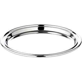 Edzard Tablett Pipe (Ø 17 cm), edel versilbert, anlaufgeschützt | Zum Servieren und Anrichten, Silbertablett klein, Galerietablett, Rundtablett, Tischdeko, Geschenk