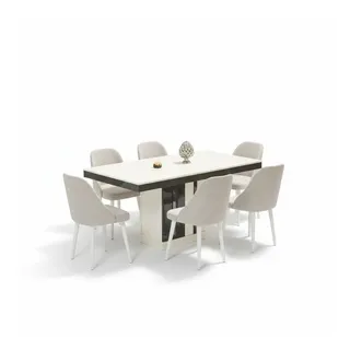 aea Luxus Esszimmer Komplett Esstisch), Luxus 6x Stühle Design, Möbel Set