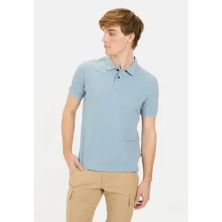 CAMEL ACTIVE Regular Fit Poloshirt mit Label-Stitching, Blau, L