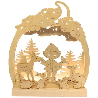 LED Schwibbogen Holzdesign Original Erzgebirge Handarbeit Ratags Sandmann  Kind