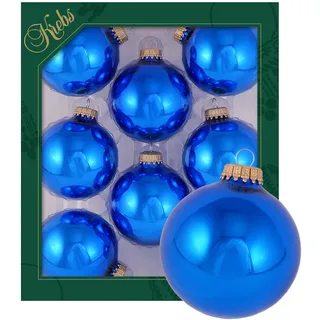 Krebs Glas Lauscha Blau glänzend 7cm