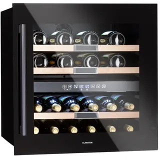 Klarstein Vinsider 36 Onyx Edition Weinkühlschrank 2 Kühlzonen 5-22°C 85l Schwarz