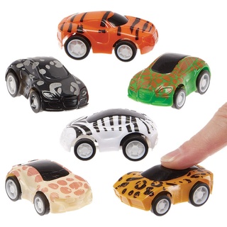 Safari-Rückzieh-Autos  (6 Stück) Mitgebsel