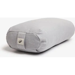 Yoga-Bolster Yogakissen flach - grau