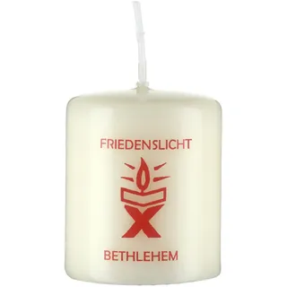 Kopschitz Kerzen Kerze Friedenslicht aus Bethlehem, Osterkerze, Friedenskerze, Kirchenkerze, 6 x 5 cm, 10 Stück