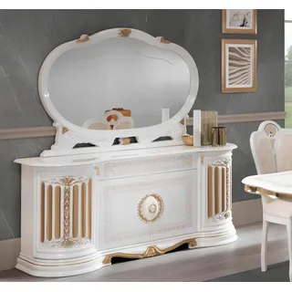 Klassisches Sideboard Kommode Anrichte Spiegel xxl Schrank Italienische Möbel