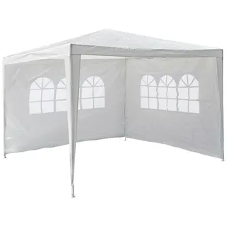 VCM Pavillon 3 x 3 m inkl. Seitenteile weiß