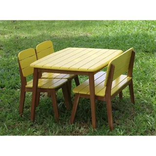Gartentisch für Kinder - Akazie - Gelb - GOZO von MYLIA