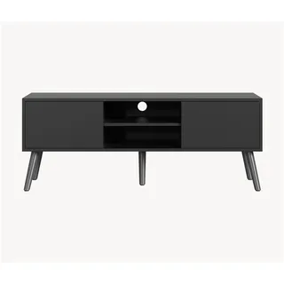 [en.casa] Eskilstuna Lowboard 120 x 29,5 x 46,5 cm Dunkelgrau Holzwerkstoff