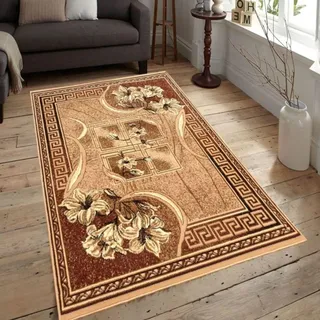 Gemusterter Teppich 200x400 cm LUKEN - beige / braun - Beige/Braun
