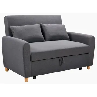 2-Sitzer Sofabett inkl. Kissen, ca. 139 x 96 x 88 cm – Dunkelgrau