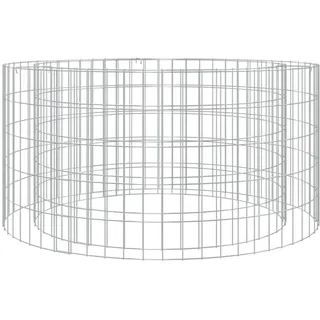 vidaXL Gabionen-Feuerstelle Ø 100 cm Silber