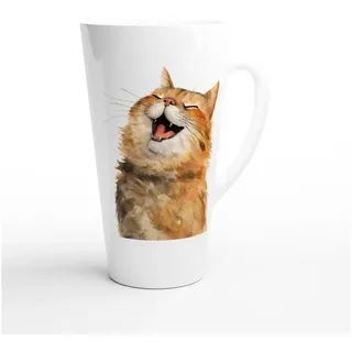 Alltagszauber Latte-Macchiato-Tasse - Jumbo-Tasse COOL, 1-tlg., Keramik, extra groß, für ca. 500ml Inhalt weiß