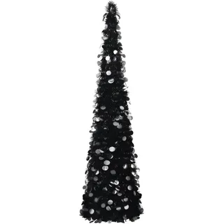 vidaXL Künstlicher Pop-Up-Weihnachtsbaum Schwarz 180 cm