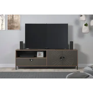 Home Affaire Fusion Lowboard 183 cm Braun Holz/Kunststoff/Metall/MDF