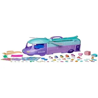 My Little Pony Spielzeuge Mini World Magic Mare Stream, Wohnmobil Spielset zum Selbergestalten für Kinder