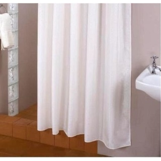 KS Handel 24 Textil Duschvorhang weiß inkl. Duschvorhangringe - MEGA Auswahl an Größen - Überlänge / 240 x 200 cm