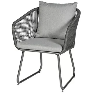 Sunfun Maja Gartensessel  (B x T x H: 62 x 62 x 78 cm, Grau, Kunststofffaser-Strings)