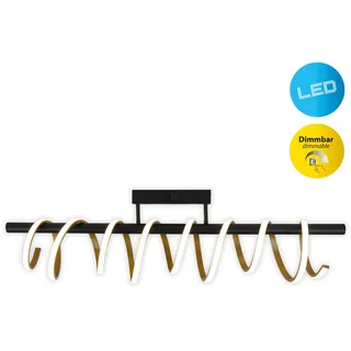 NÄVE LED Deckenleuchte »Belleza«, schwarz gold Kunststoff Metall B/H/T: ca. 20x27x100 cm null 1 Brennstellen - gold